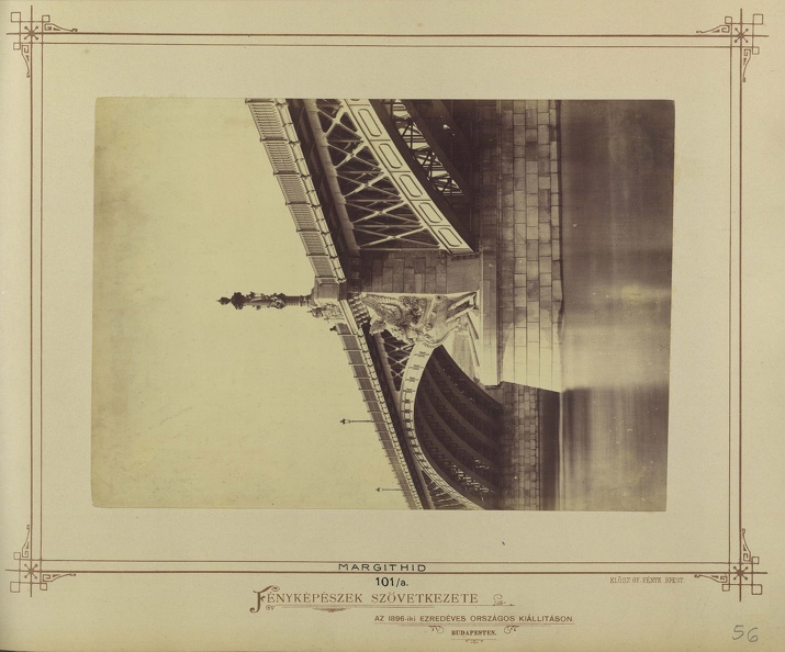 Margit híd a hídpillért díszítő szárnyas nőalakkal. A felvétel 1876 körül készült. A kép forrását kérjük így adja meg: Fortepan / Budapest Főváros Levéltára. Levéltári jelzet: HU.BFL.XV.19.d.1.05.109