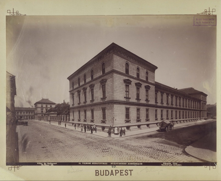 "Erzsébet szegényápoló ház. A felvétel 1890 után készült." A kép forrását kérjük így adja meg: Fortepan / Budapest Főváros Levéltára. Levéltári jelzet: HU.BFL.XV.19.d.1.07.070