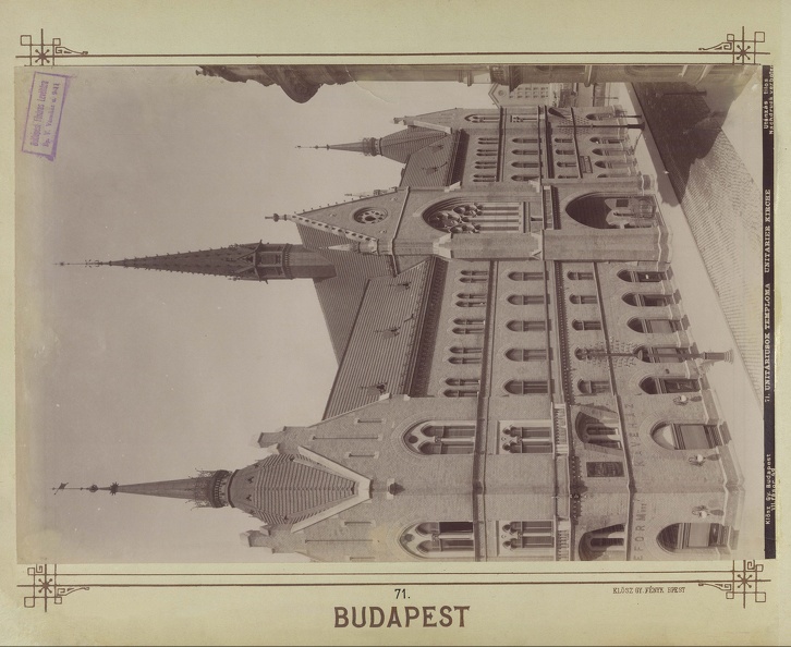 Nagy Ignác utca 2-4. Unitárius templom és bérház. A felvétel 1890 után készült. A kép forrását kérjük így adja meg: Fortepan / Budapest Főváros Levéltára. Levéltári jelzet: HU.BFL.XV.19.d.1.07.072