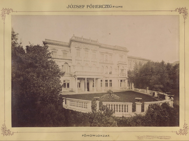 József főherceg kastélya. A felvétel 1895-1899 között készült. A kép forrását kérjük így adja meg: Fortepan / Budapest Főváros Levéltára.