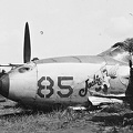 P-38J Lightning vadászrepülő. Tapolca és Sümeg között kényszerleszállással ért földet, 1944. augusztus 22-én.